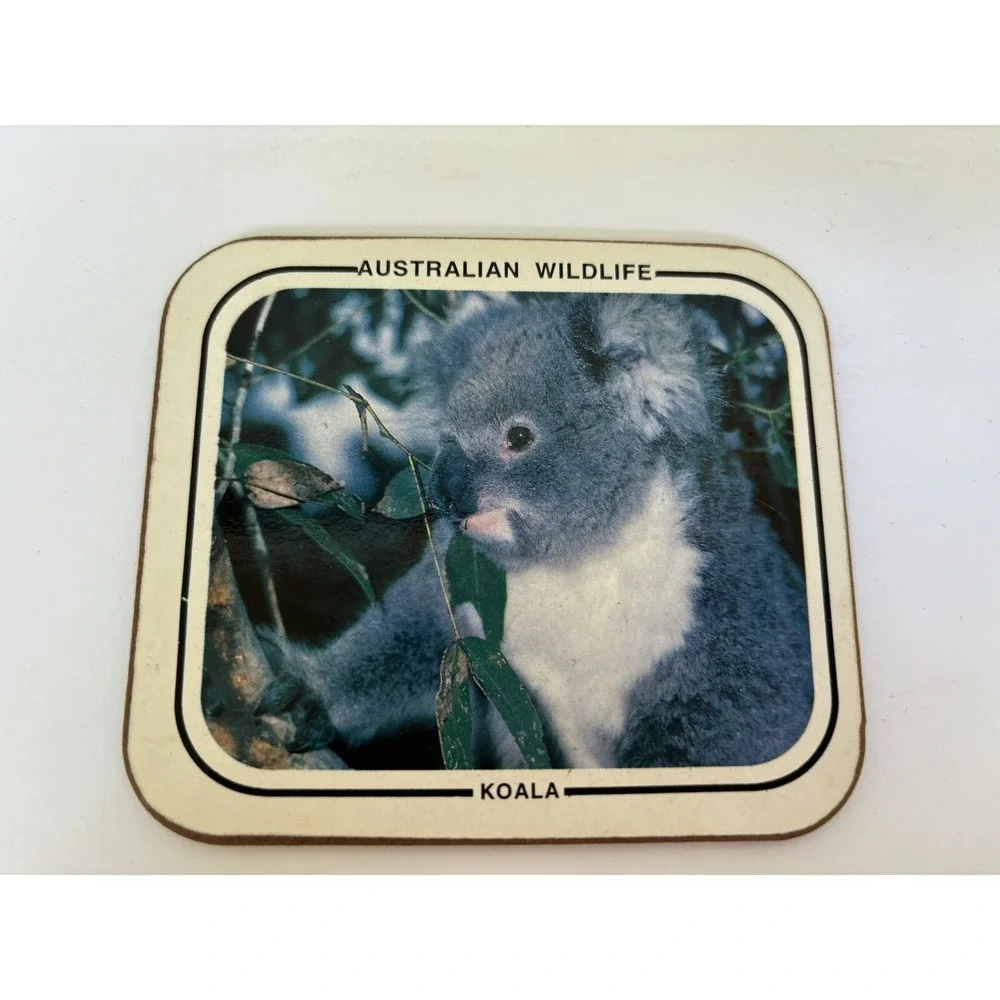 Australian Collection Drink Coasters‎ Set of 6 Wildlife Animals Platypus Emu